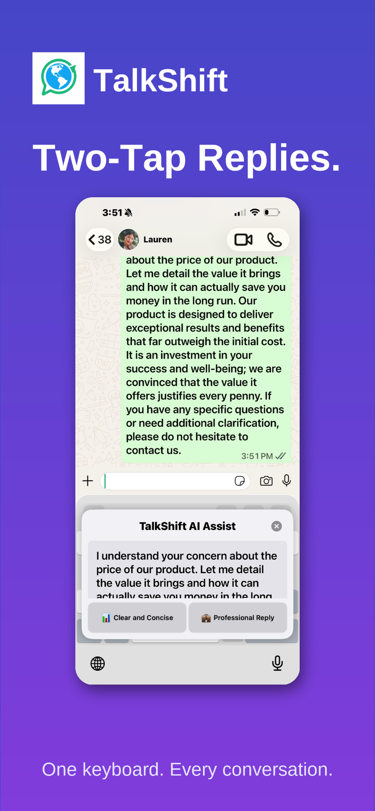 TalkShift – AI Keyboard