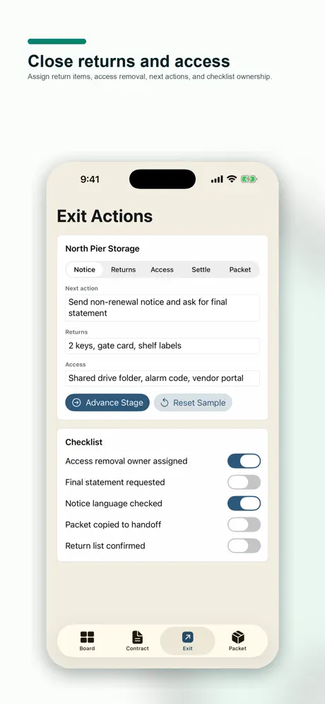 Contract Exit Packet Studio screenshot 3