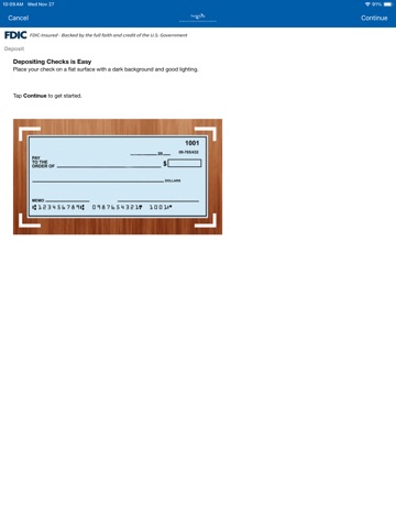 The Bancorp Mobile iPad screenshot