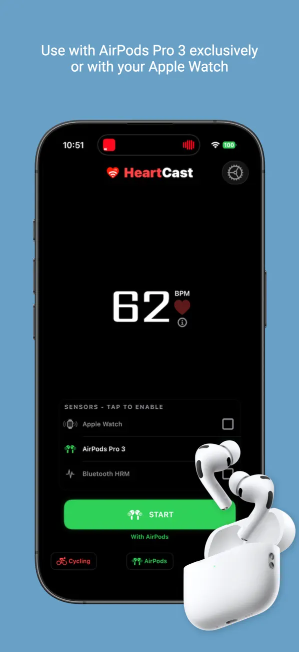Screenshot #3 pour HeartCast: Heart Rate Monitor