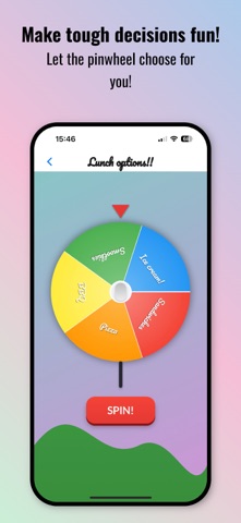 Pinwheel Decision Maker iPhone screenshot