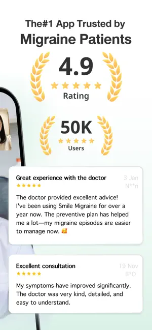 Smile Migraine - Diary & Coach iPhone screenshot 2