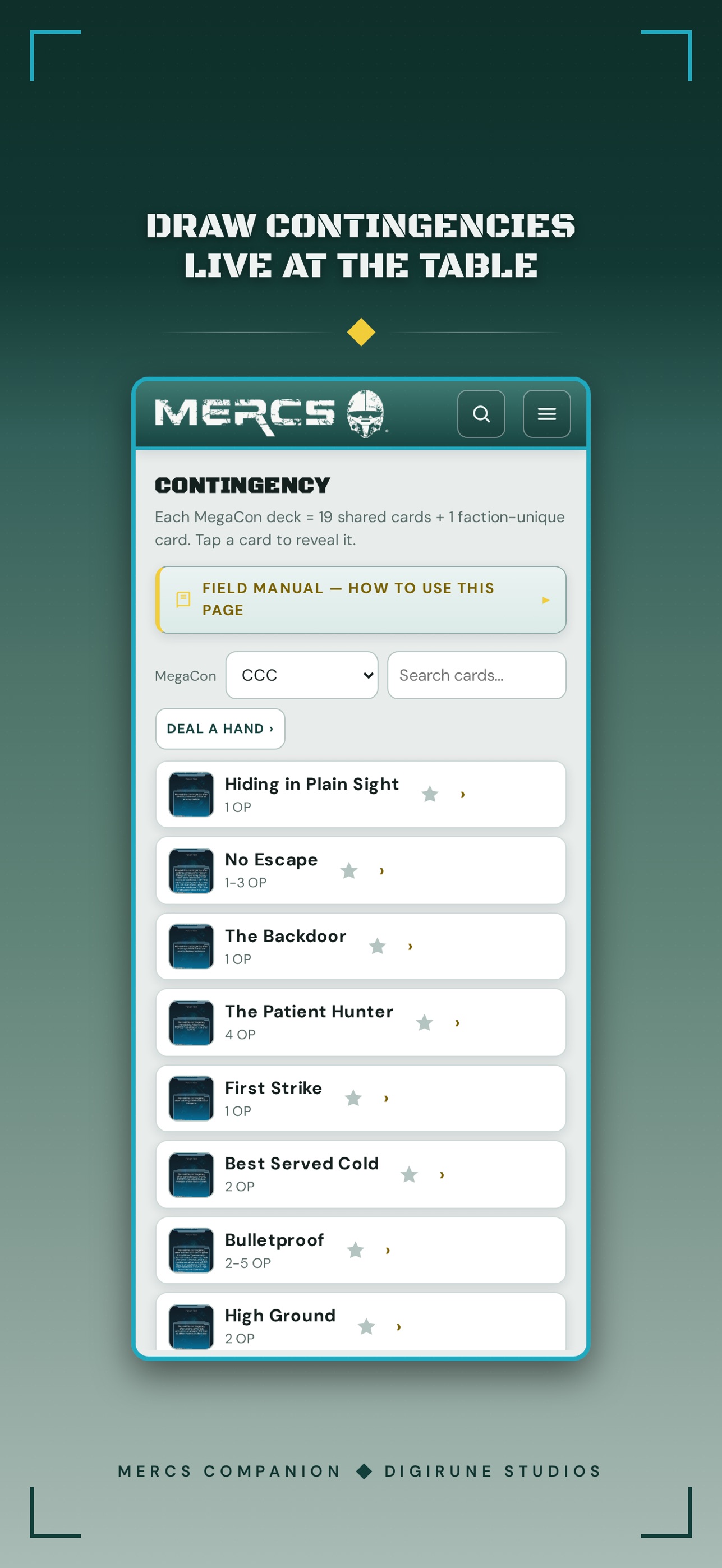 Screenshot 4 of MERCS Companion: Wargame Rules