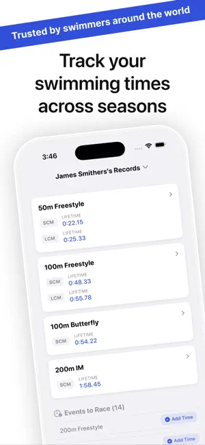 Streamline: Swim Meet Tracker screenshot 1