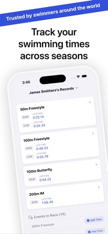 Streamline: Swim Meet Tracker Screenshot 1 of 7