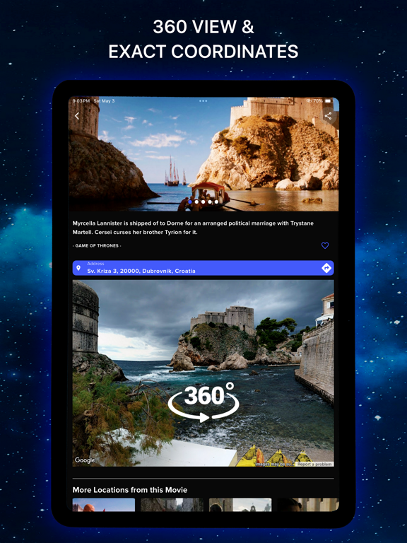 MOFI: Movie Locations Guide iPad screenshot 3 - Travel app