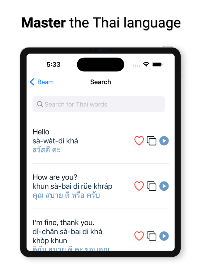 Beam Learn  Speak Thai