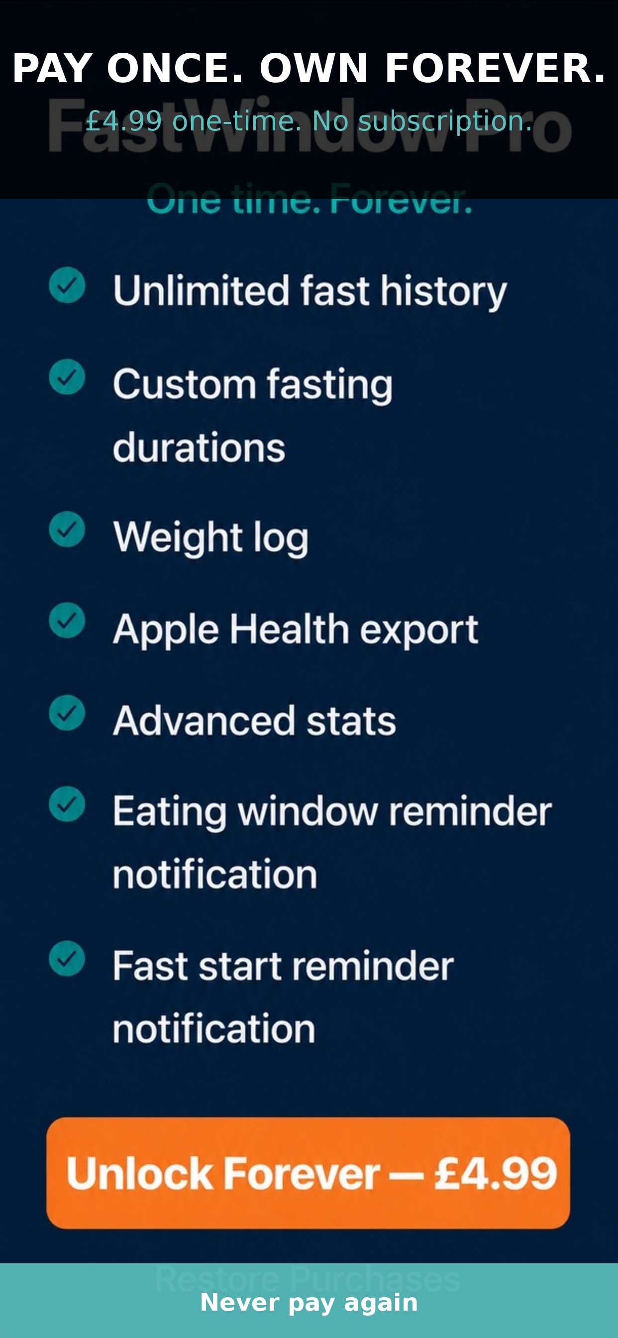 FastWindow: Fasting Timer