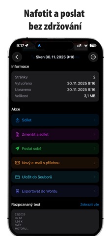 Skener do PDF iPhone screenshot