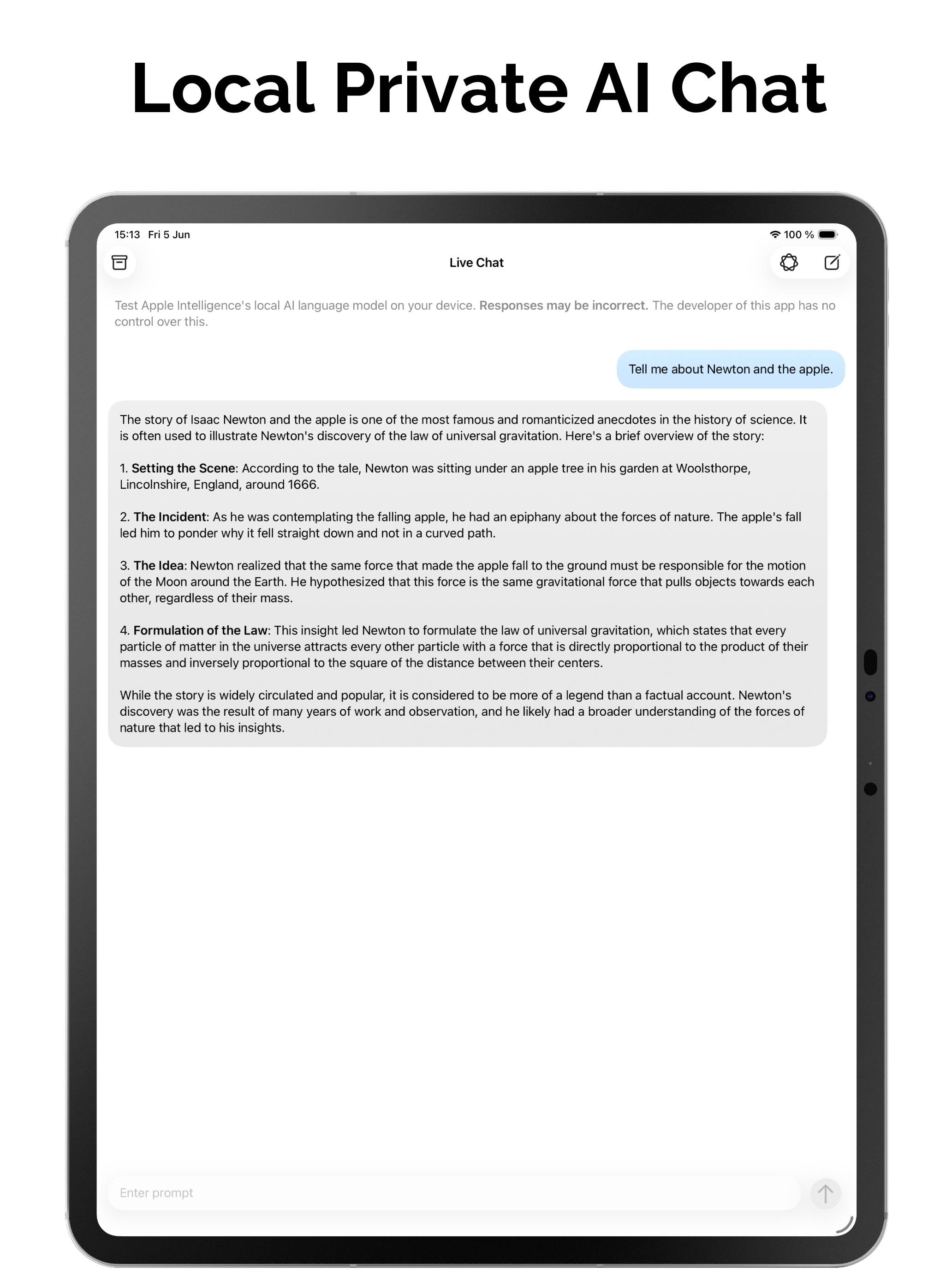 Local AI Chat - SmartFruit