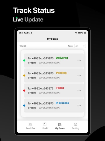 Send Fax : PDF and Docs iPad screenshot