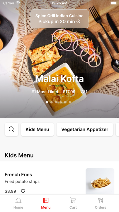 Spice Grill Indian Cuisine iPhone screenshot 2 - Food & Drink app