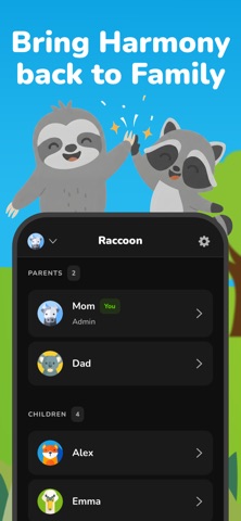 Raccoon Kids: Make Chores Fun iPhone screenshot