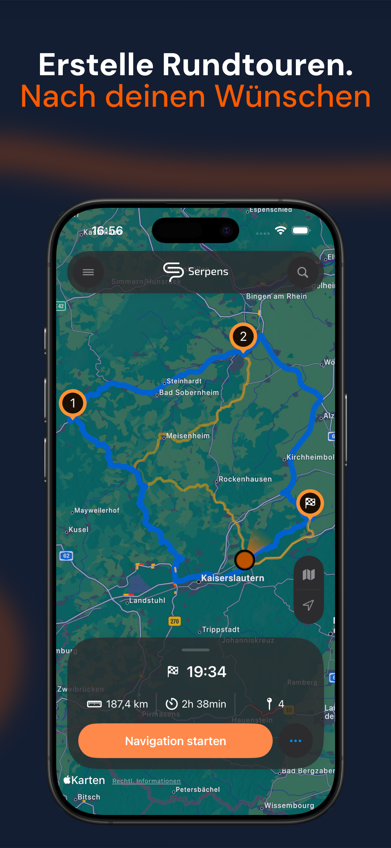 Serpens - Motorrad Navigation screenshot 4