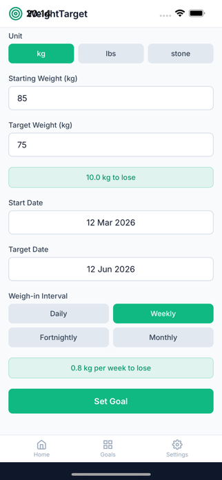 WeightTarget Screenshot 5 of 7