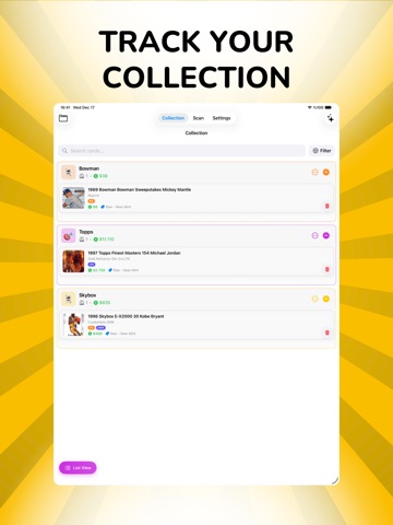 Sports Cards Value Scanner iPad screenshot