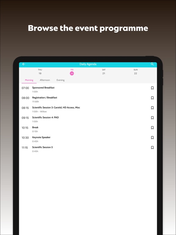 WAM Events iPad screenshot 3 - Medical app