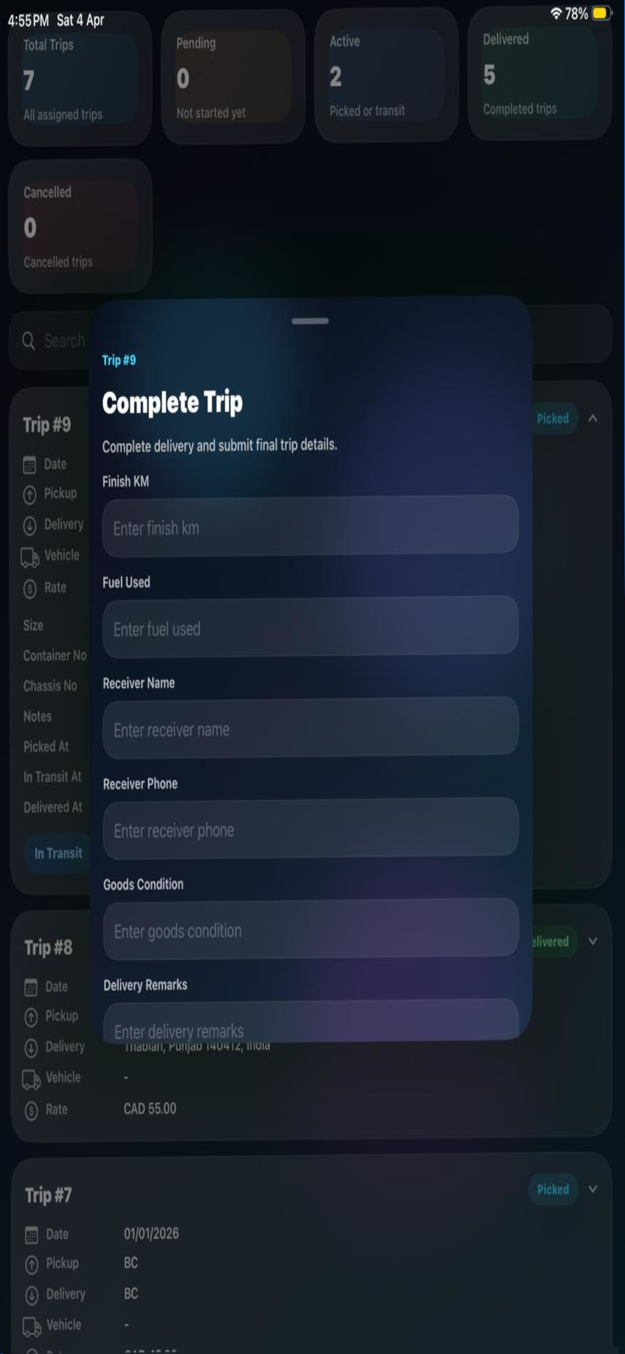VirkTransportApp screenshot 3