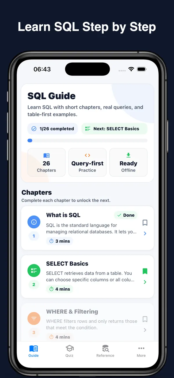 #1. SQL Guide (iOS) di: 婉媚 邵