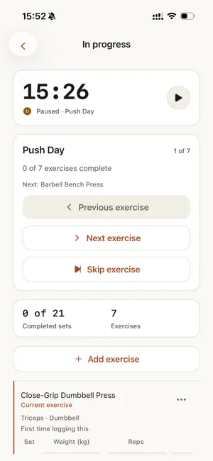 Kelbria – FitNotes screenshot 2