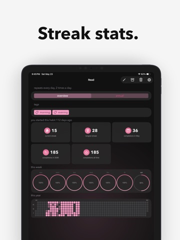 Goal Streak: Habit Tracker iPad screenshot