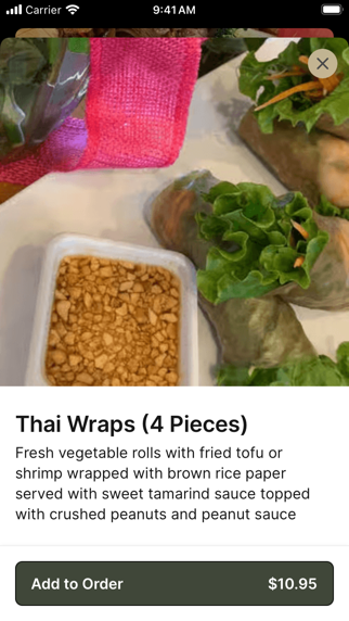 Hug Thai Express iPhone screenshot 3 - Food & Drink app