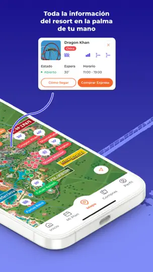 Captura de pantalla de PortAventura World en iPhone 2