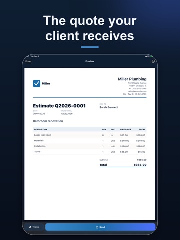 QUOTR: Quotes & Invoices iPad screenshot