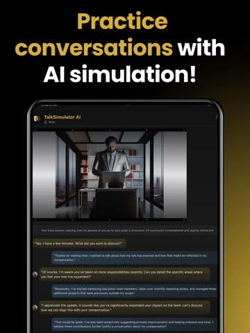 AI roleplay: TalkSimulator iPad screenshot