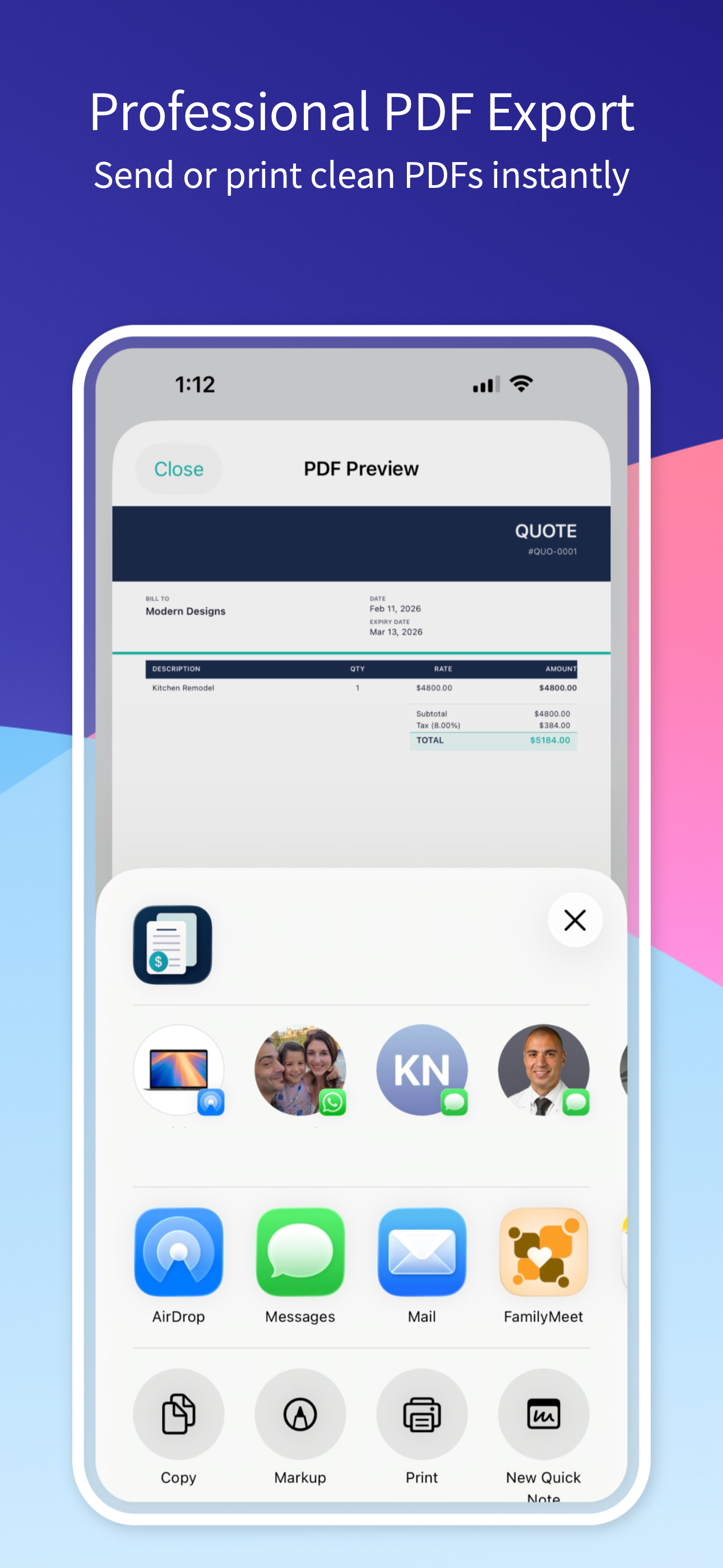 Invoice & Receipt Maker – PDF screenshot 4