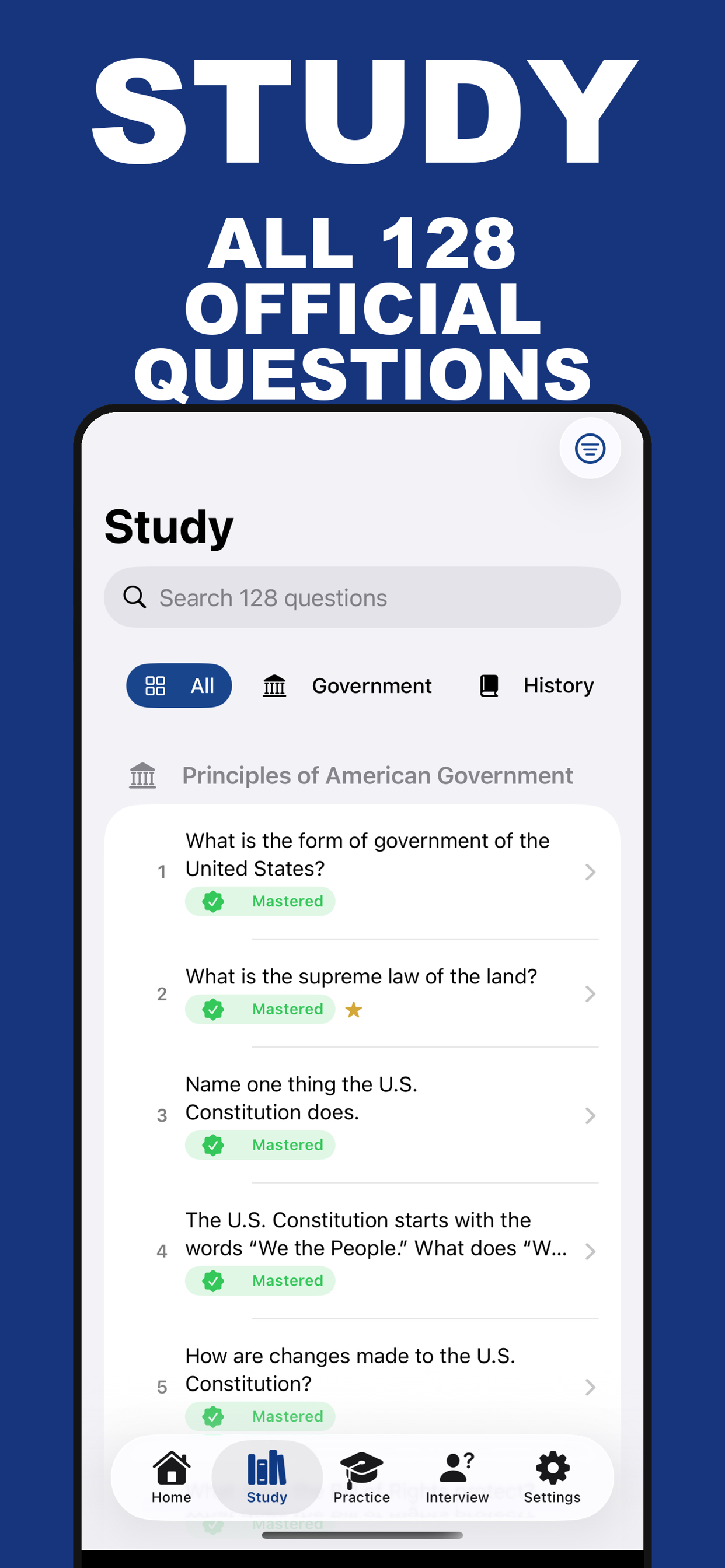US Citizenship Test: prep screenshot 5