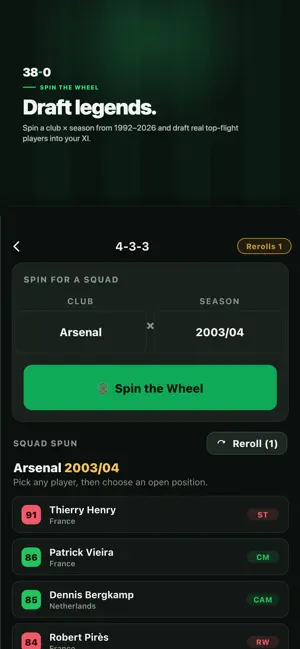 38-0 Football Sim iPhone screenshot 2
