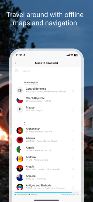 Offline hiking maps: Mapy.com Screenshot