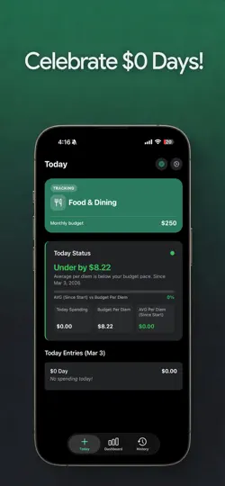 Captura de pantalla de PerDiem: Daily Budget Tracker en iPhone 6