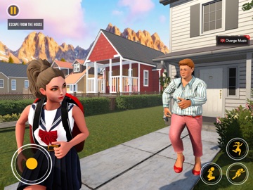 Schoolgirl Runaway Quest Sim iPad screenshot