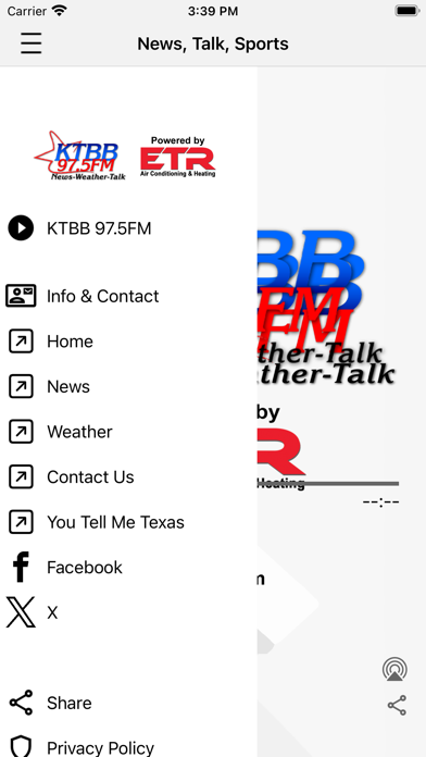 KTBB Radio Screenshot