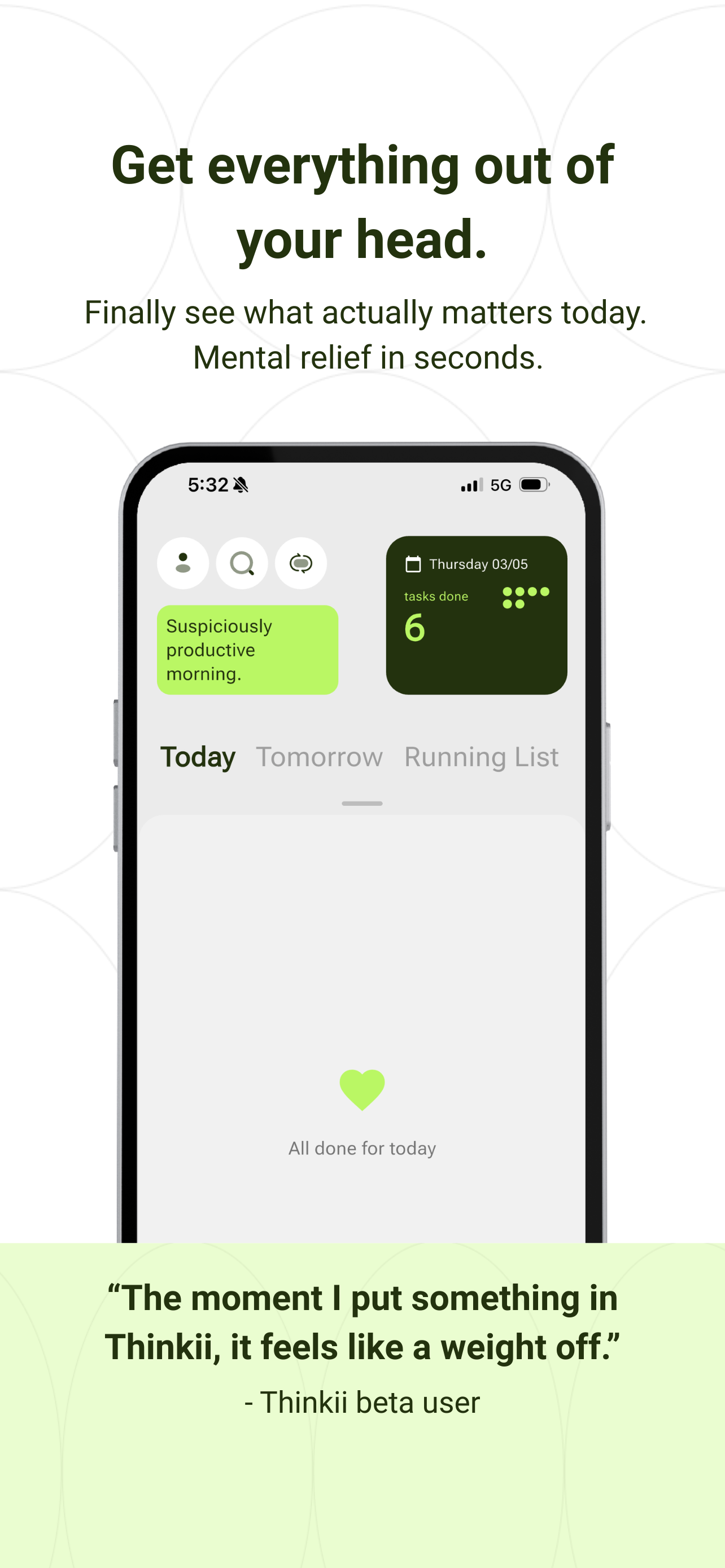 Thinkii: Brain Dump To-Do