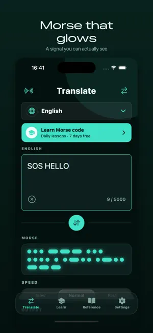 Morse Code Translator & Signal screenshot 1