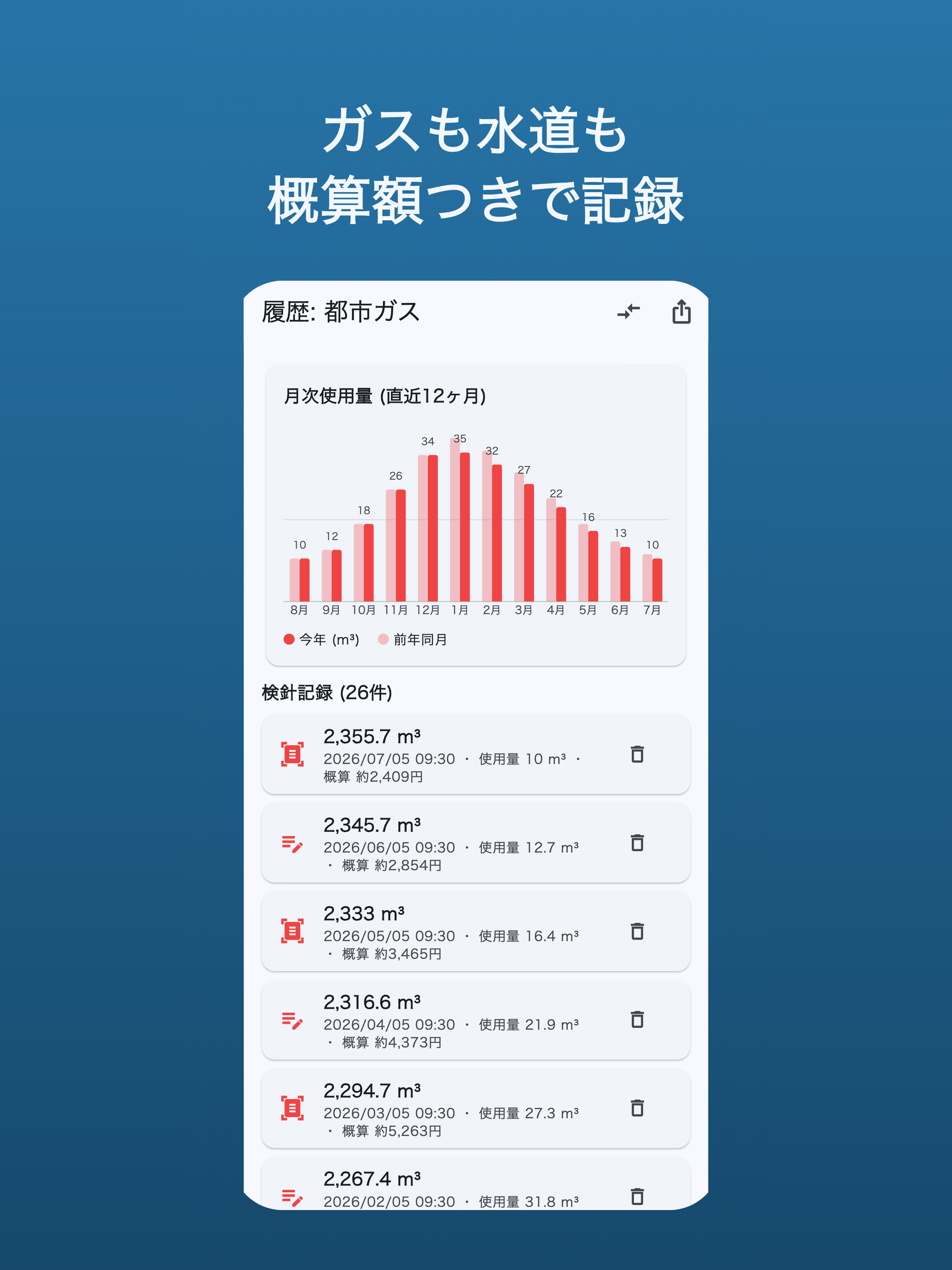 メーターメモ 検針の記録 screenshot 10