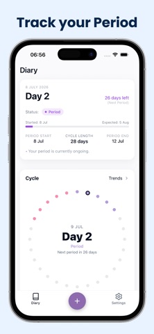 Period Tracker & Ovulation Log Screenshot 1 of 4