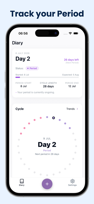 Period Tracker & Ovulation Log Screenshot 1 of 4