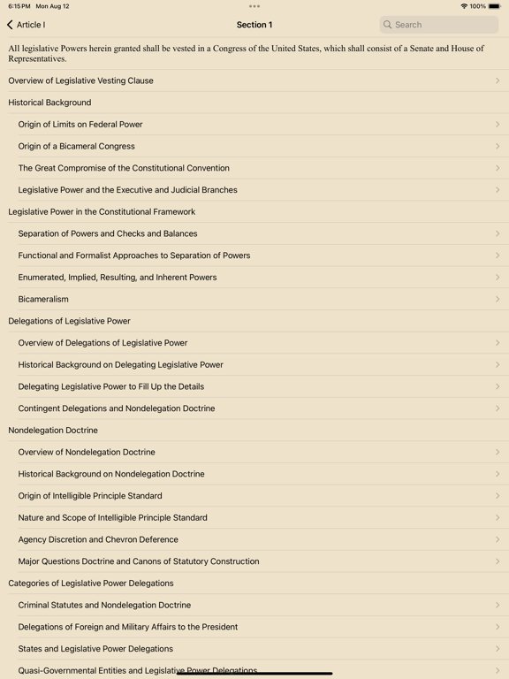 Screenshot #5 pour Annotated Constitution