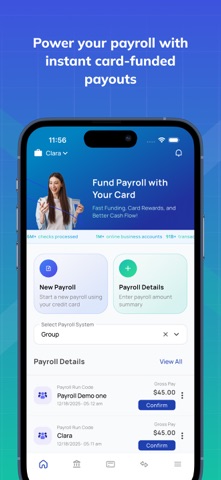 Payroll by Card screenshot