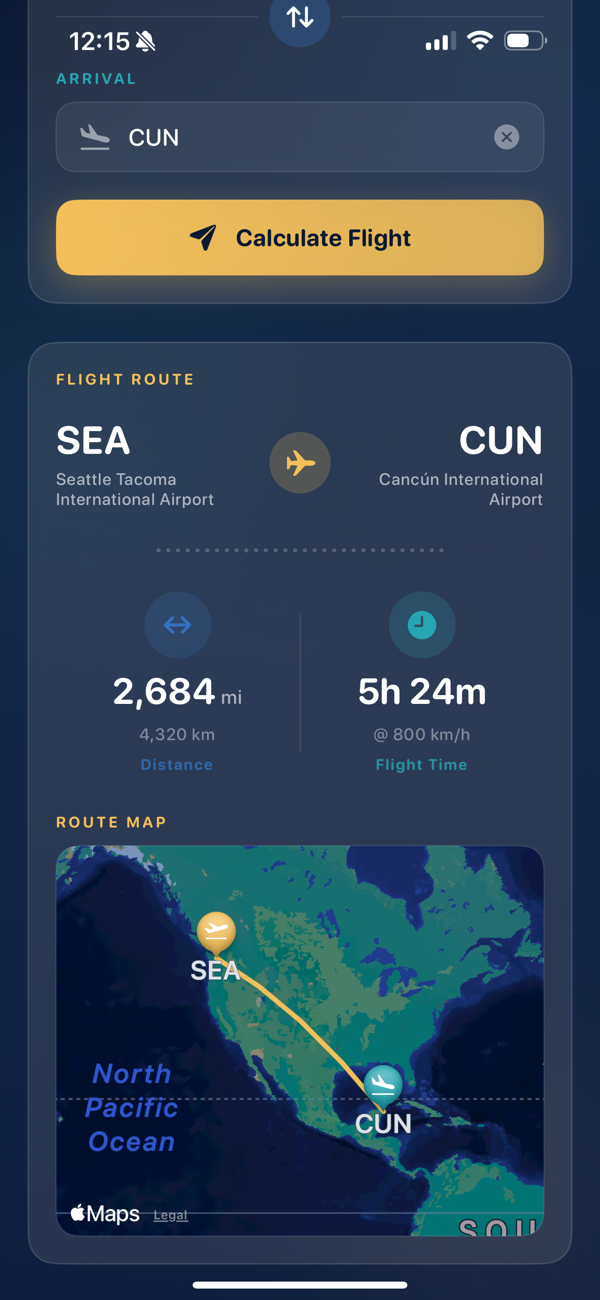 Flight Distances Calculator screenshot 6