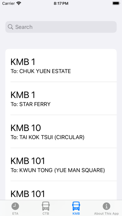 Screenshot 3 of Hong Kong Bus ETA (CTB & KMB) App