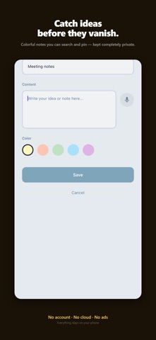 Unutma: Offline Diary & Vault iPhone screenshot