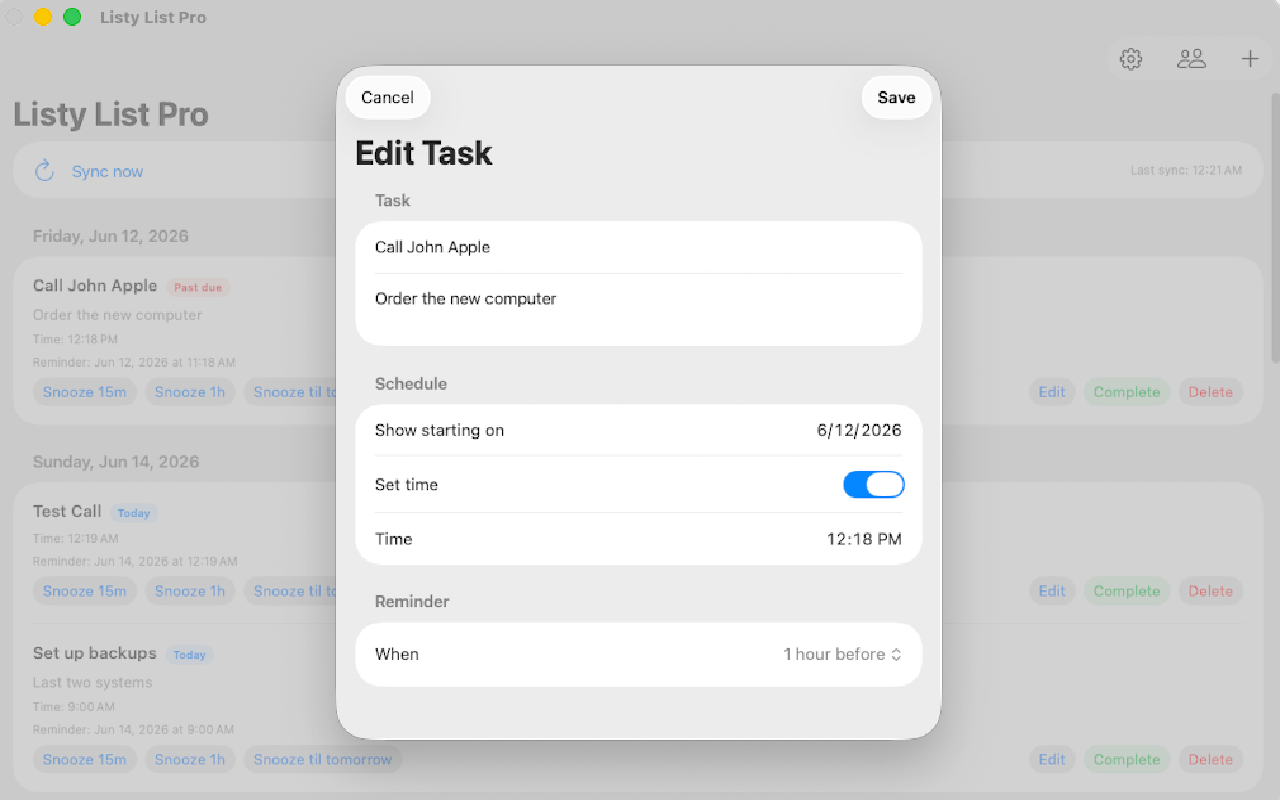 Listy List Pro