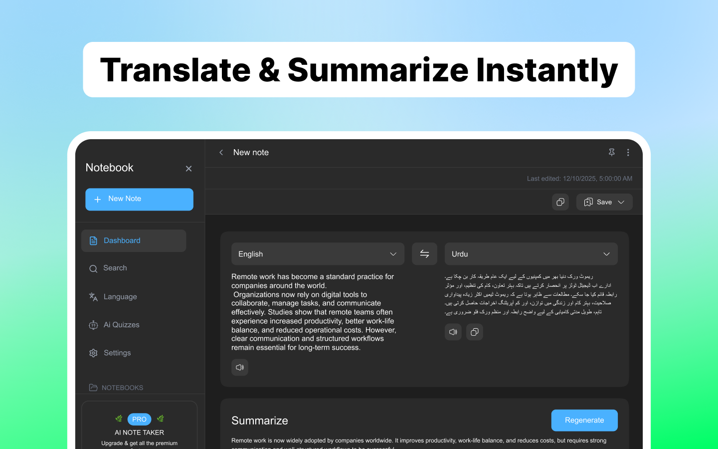 NoteBook - AI Notes Taker