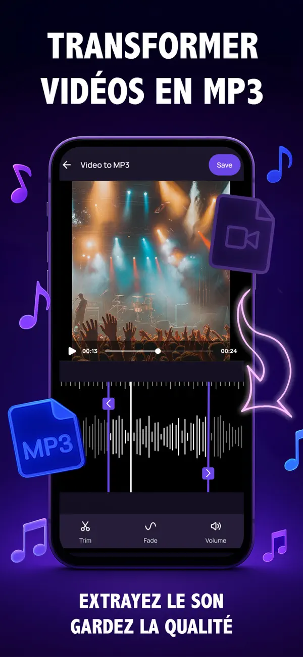 Screenshot #2 pour Extracteur Audio MP3 Converter