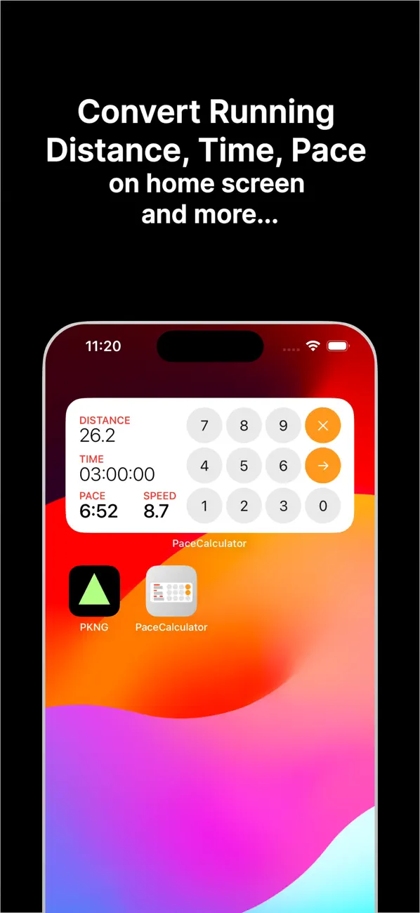 Screenshot #1 pour Pace Converter Widget